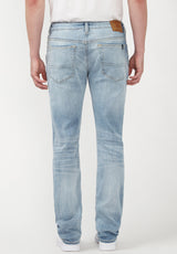 Jean étroit pour homme Slim Ash, indigo délavé - BM22784