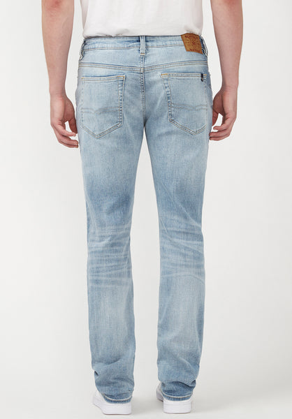 Jean étroit pour homme Slim Ash, indigo délavé - BM22784