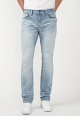Jean étroit pour homme Slim Ash, indigo délavé - BM22784