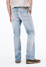 Slim Bootcut King Men's Jeans in Crinkled Bleached Blue - BM22791