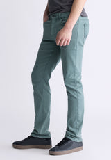 Pantalon droit pour hommes Straight Six, vert baumier - BM22939