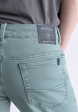 Pantalon droit pour hommes Straight Six, vert baumier - BM22939