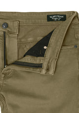 Buffalo David BittonStraight Six Olive Green Men's Fleece Canvas Pants - BM22939 Color OLIVE