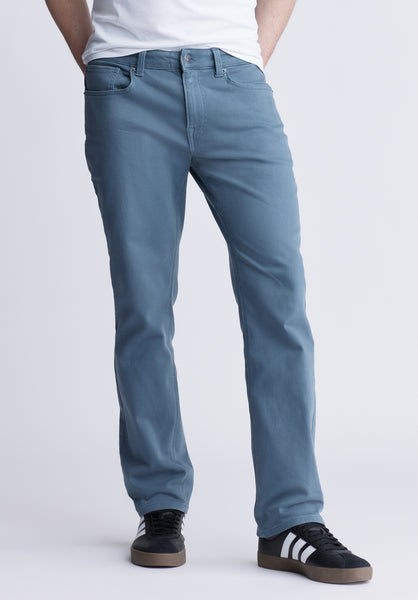 Six Men's Straight Freedom Flex Pants, Mirage Blue - BM22939