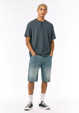 Buffalo David Bitton Relaxed Straight Dean Men's Denim Shorts Authentic Worn