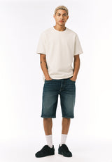 Buffalo David Bitton Relaxed Straight Dean Men's Denim Shorts COLOR Indigo Contrasted