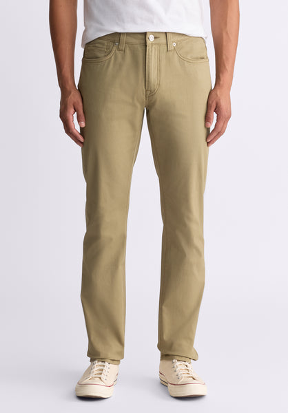 Ash Men's Slim Twill Pants, Aloe Green - BM22982