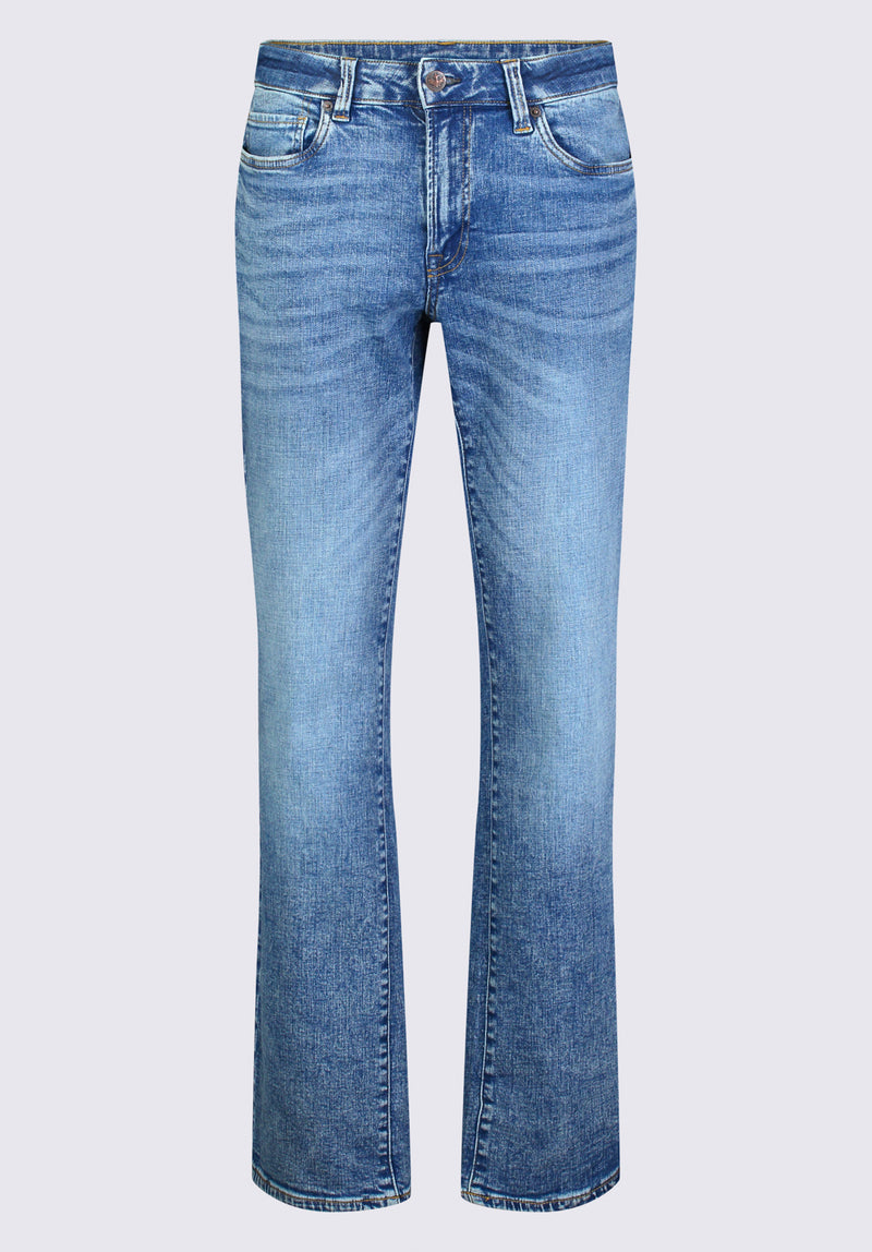 Relaxed Straight Driven Men's Jeans, Heavily Sanded and Worked - BM22984