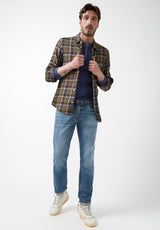 Buffalo David Bitton Sago Green Long-Sleeve Men’s Shirt - BM24029