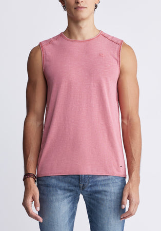 Karmola Men's Sleeveless Shirt in Mineral Red - BM24235