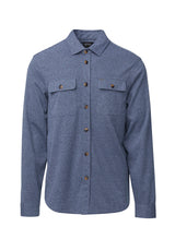 Surchemise doudou Sigge en sergé gris pour hommes - BM24307