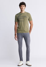 Buffalo David BittonTaylor Men's Printed T-shirt in Sphagnum Green - BM24312 Color 