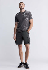 Tupeck Men's Short Sleeve Graphic T-shirt, Dark Grey - BM24330