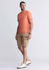 Tundra Men's Short Sleeve Graphic T-shirt, Orange - BM24347