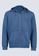 Sweat à capuche Faseam pour homme avec poche avant, bleu chiné - BM24455