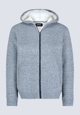 Walmick Men's Sherpa Lined Full-Zip Sweater Hoodie, Light Heather Grey - BM24477