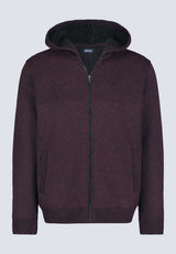 Walmick Men's Sherpa Lined Full-Zip Sweater Hoodie, Fico Red - BM24477