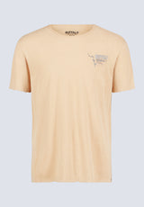 Tivis Men's Distressed Buffalo Graphic T-Shirt with Back Print, Curry - BM24510