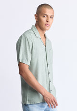 Santi Men's Paisley Print Short-Sleeve Button-Up Shirt, Iceberg green - BM24521