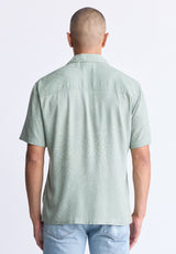 Santi Men's Paisley Print Short-Sleeve Button-Up Shirt, Iceberg green - BM24521