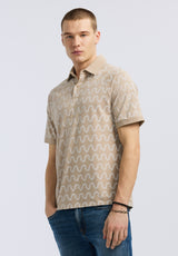 Buffalo David Bitton Kindell Men's Short-Sleeve Wave Pattern Polo color TUFFET