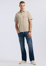 Buffalo David Bitton Kindell Men's Short-Sleeve Wave Pattern Polo color TUFFET