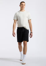 Buffalo David Bitton Hilston Men's Fleece Relaxed Shorts color BLACK