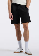 Buffalo David Bitton Hilston Men's Fleece Relaxed Shorts color BLACK