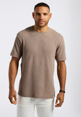 T-shirt en maille gaufrée à manches courtes pour homme Karlton, Tuffet - BM24538