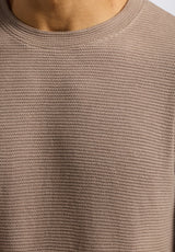 Buffalo David Bitton Karlton Men's Waffle-Knit Short-Sleeve Crewneck T-Shirt color TUFFET