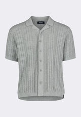Buffalo David Bitton Wasko Men's Cable-Knit Short-Sleeve Button-Up Polo color