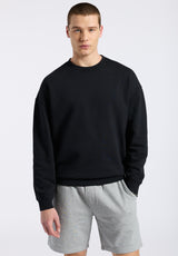Buffalo David Bitton Famke Men's Relaxed Crewneck Sweatshirt color BLACK