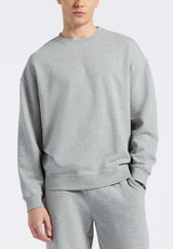 Buffalo David Bitton Famke Men's Relaxed Crewneck Sweatshirt color HEATHER GREY