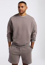 Buffalo David Bitton Famke Men's Relaxed Crewneck Sweatshirt color DRIFTWOOD