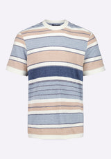 Buffalo David Bitton Konnair Men's Short-Sleeve Texture Jersey Striped T-Shirt color