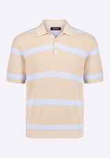 Buffalo David Bitton Winder Men's Short-Sleeve Striped Sweater Polo color