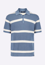 Buffalo David Bitton Winder Men's Short-Sleeve Striped Sweater Polo color