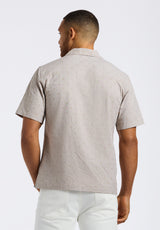 Buffalo David Bitton Salaman Men's Short-Sleeve Patterned Shirt with Chest Pockets color TUFFET