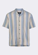 Buffalo David Bitton Salaman Men's Short-Sleeve Striped Camp Shirt color