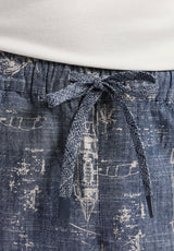 Buffalo David Bitton Halten Men's Relaxed Fit Printed Cargo Shorts color WHALE