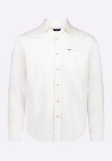 Buffalo David Bitton Simbio Men's Long-Sleeve Linen Blend Fitted Shirt color