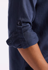 Buffalo David Bitton Simbio Men's Long-Sleeve Linen Blend Fitted Shirt color