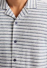 Buffalo David Bitton Koddy Men's Short-Sleeve Striped Relaxed Fit Jersey Shirt color