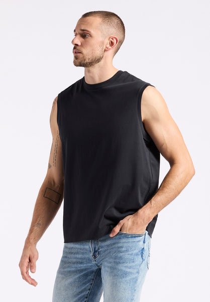 Buffalo David Bitton Kingster Men's Relaxed Fit Jersey Tank Top color BLACK