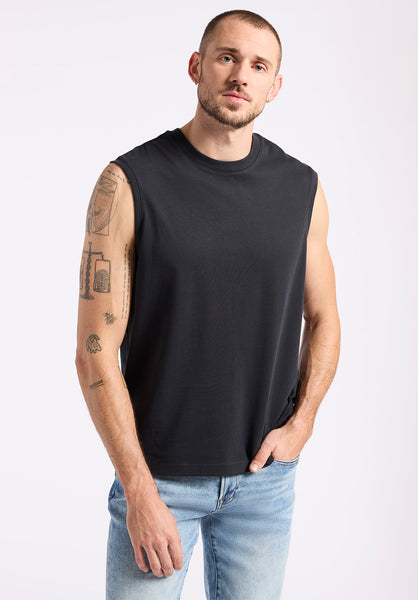 Buffalo David Bitton Kingster Men's Relaxed Fit Jersey Tank Top color BLACK