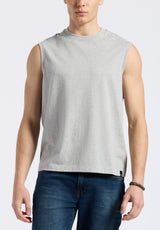 Buffalo David Bitton Kingster Men's Relaxed Fit Jersey Tank Top color HEATHER GREY
