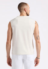 Buffalo David Bitton Kingster Men's Relaxed Fit Jersey Tank Top color MILK
