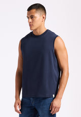 Buffalo David Bitton Kingster Men's Relaxed Fit Jersey Tank Top color MIDNIGHT BLUE