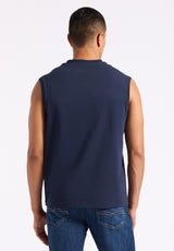 Buffalo David Bitton Kingster Men's Relaxed Fit Jersey Tank Top color MIDNIGHT BLUE