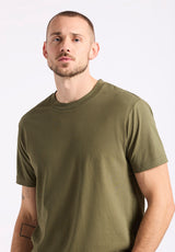 Buffalo David Bitton Kanto Men's Short-Sleeve Crew Neck Jersey T-Shirt color FERN